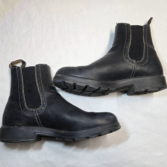 Blundstone Chelsea Women's 6.5 Black Leather Boots Lug Heal - Picture 1 of 16